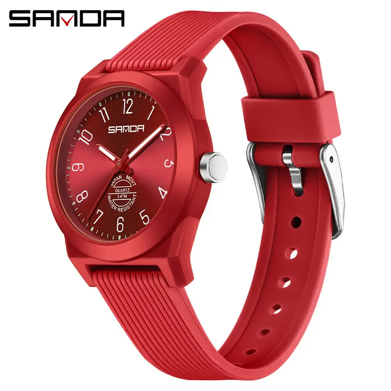 Sanda Black Quartz Watch Waterproof Luminous Student Friendly - Image 10