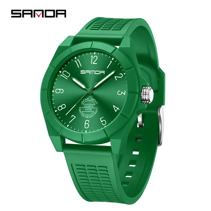 Sanda Black Quartz Watch Waterproof Luminous Student Friendly - Image 6