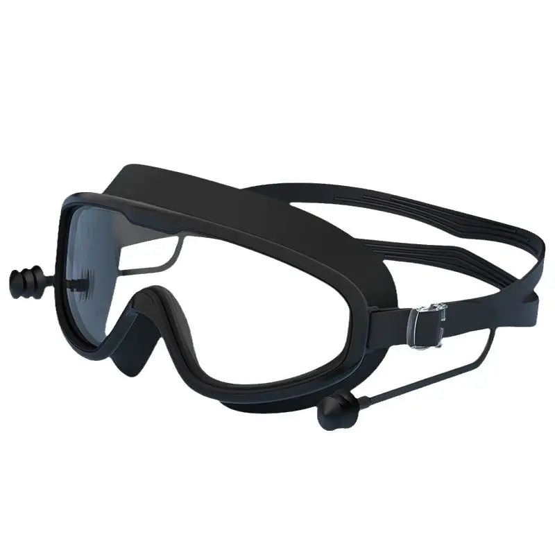 Swimming Goggles Waterproof Anti-fog HD Professional Men's and Women's Large Frame Swimming Glasses Swimming Cap Children's Swimming Eye Protection Diving Goggles