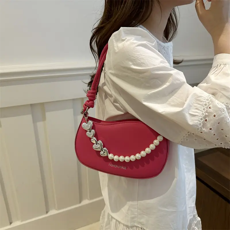 Pearl Embellished Shoulder Bag for Women - Image 9