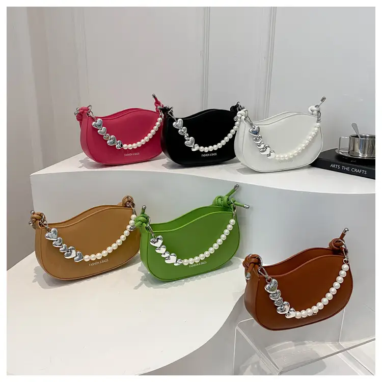 Pearl Embellished Shoulder Bag for Women — feature 36