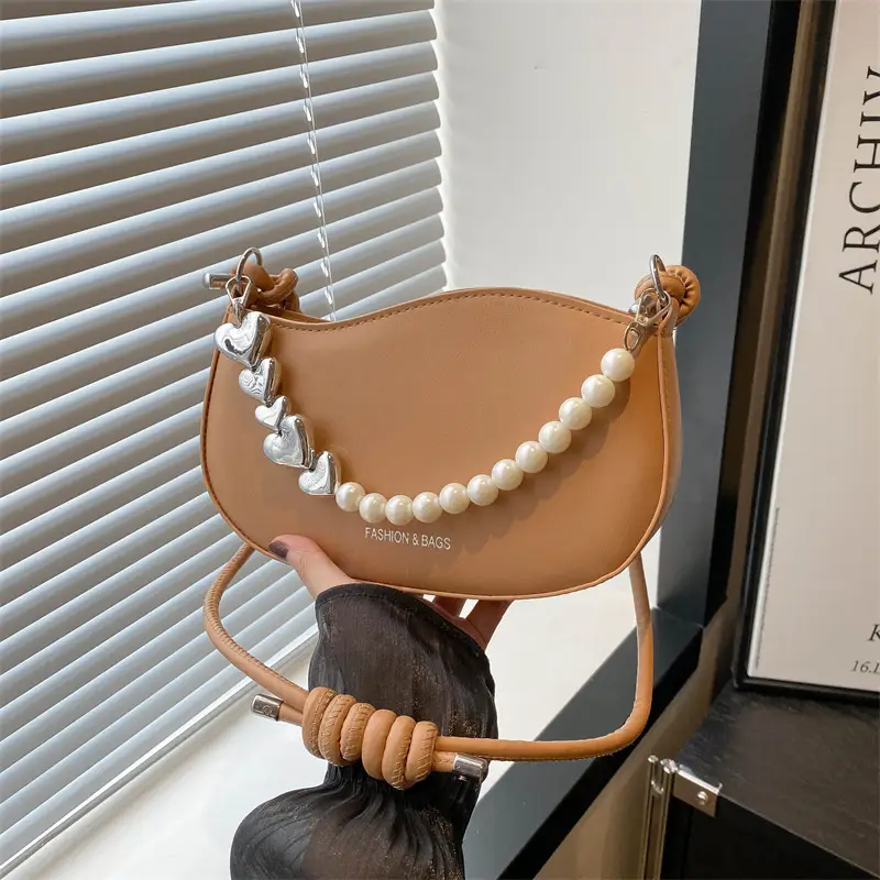 Pearl Embellished Shoulder Bag for Women