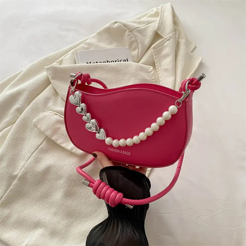 Pearl Embellished Shoulder Bag for Women - Image 3