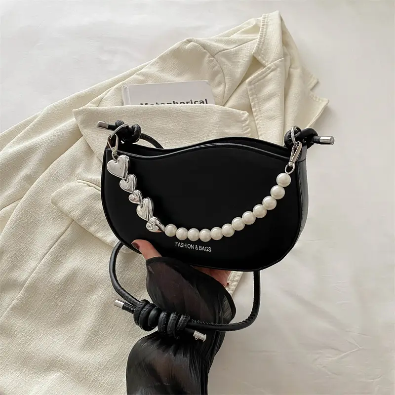 Pearl Embellished Shoulder Bag for Women - Image 4