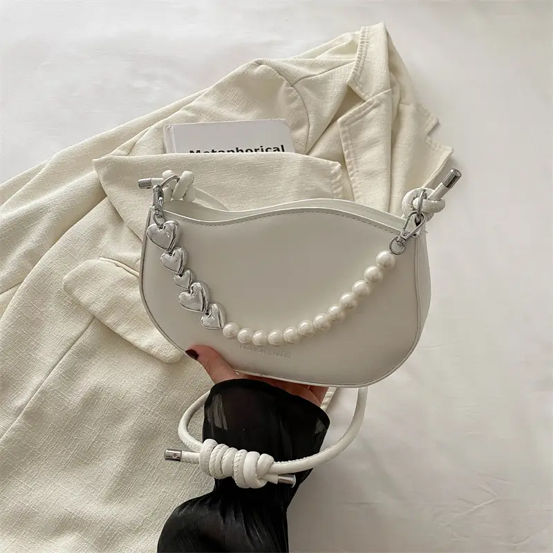 Pearl Embellished Shoulder Bag for Women - Image 5
