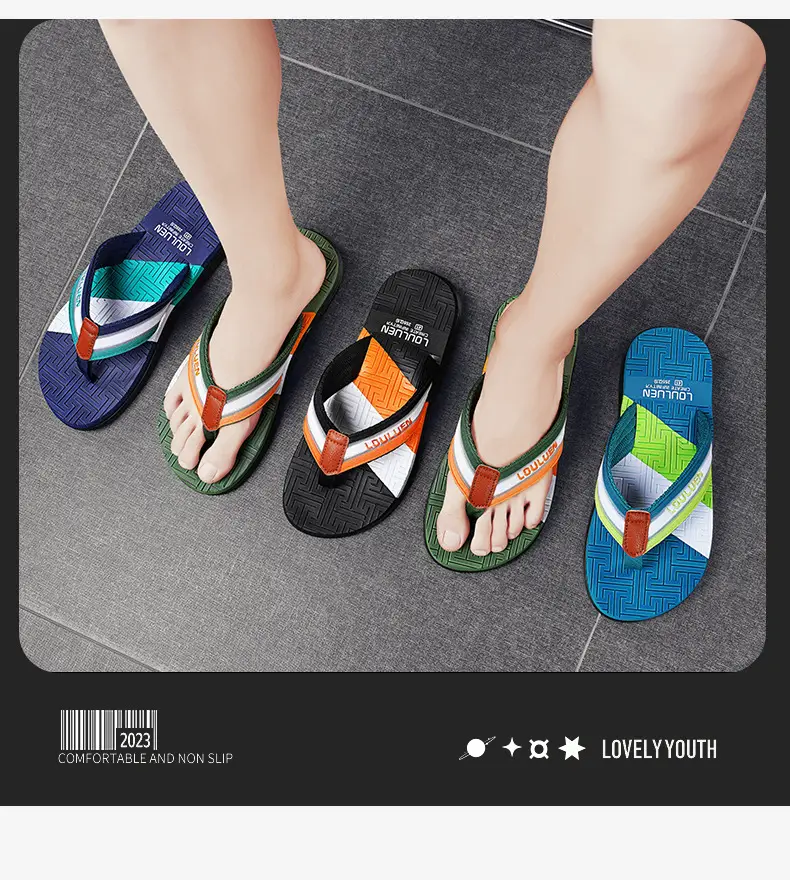 Trendy Flip-Flops 2025 Cross-Border Men's Summer Slippers Large Size Trendy Shoes Outdoor Beach Shoes Men's Thong Sandals — feature 2