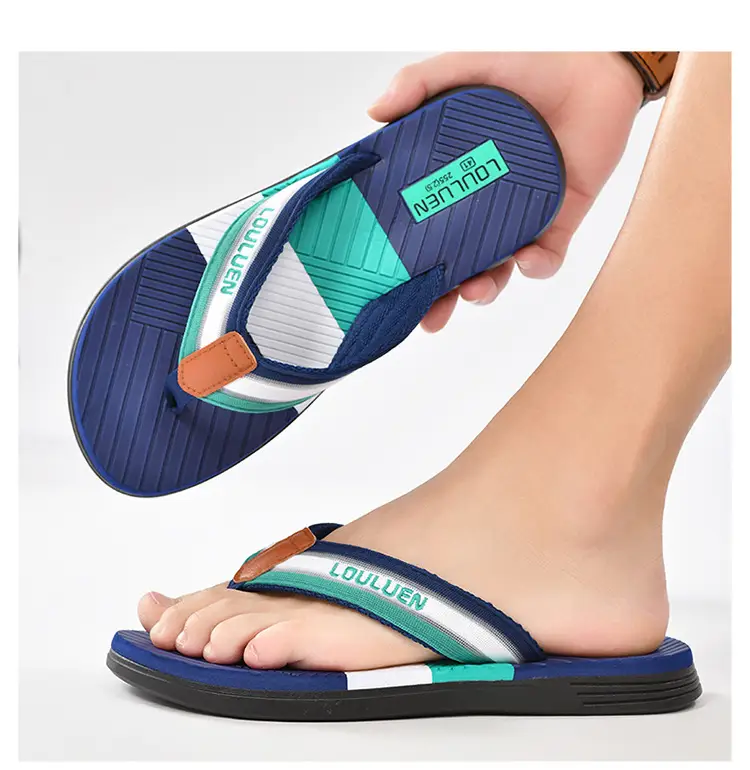 Men's Green Orange Beach Flip Flops Non-Slip Summer — feature 19