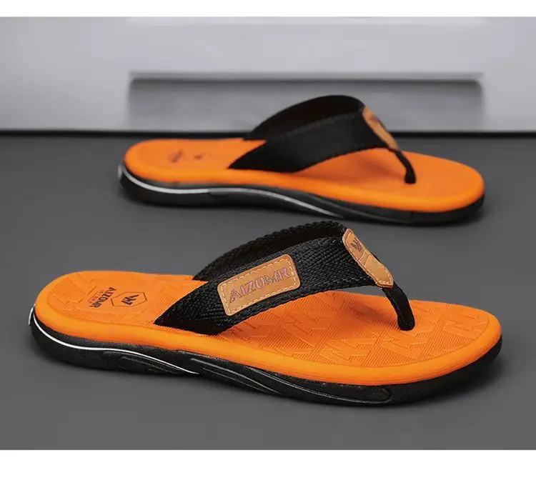 Men Green Slip-On Flip Flops Summer Casual Non-Slip — feature 17