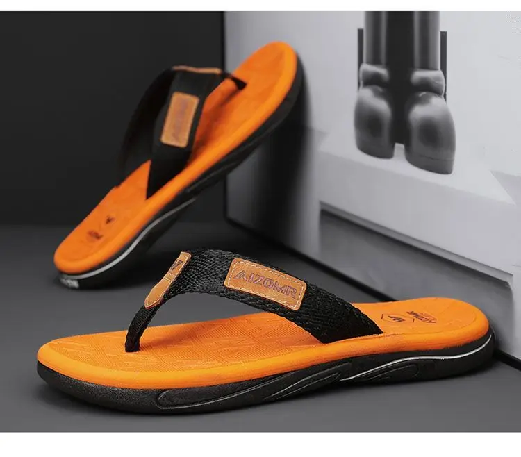 Men Green Slip-On Flip Flops Summer Casual Non-Slip — feature 18