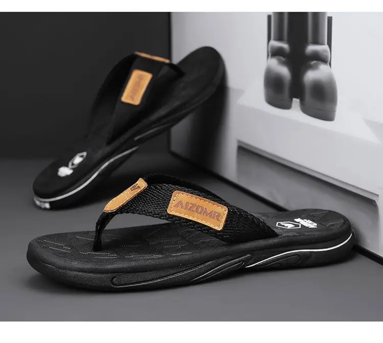 Men Green Slip-On Flip Flops Summer Casual Non-Slip — feature 22