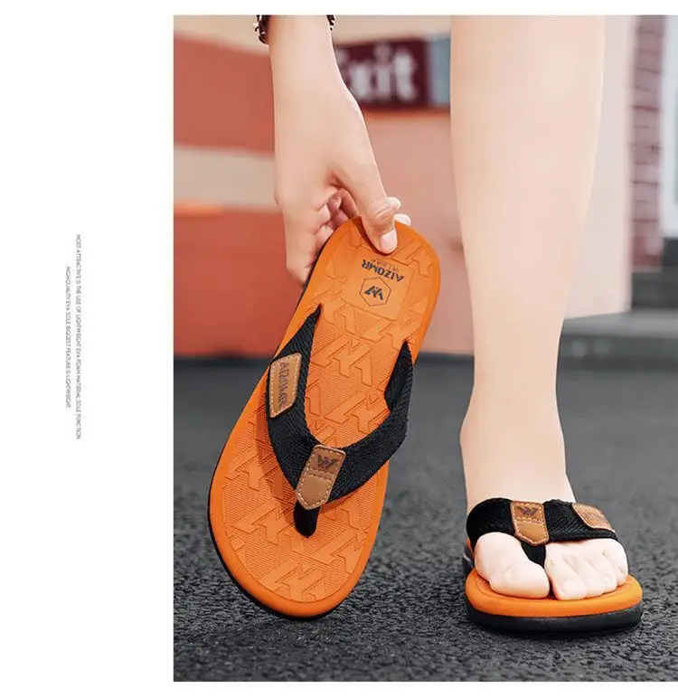 Men Green Slip-On Flip Flops Summer Casual Non-Slip — feature 9