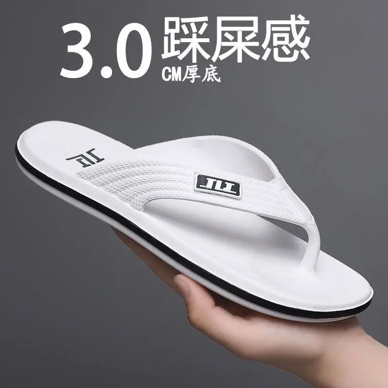 2024 Men Black Rubber Flip Flops Casual Sandals - Image 19