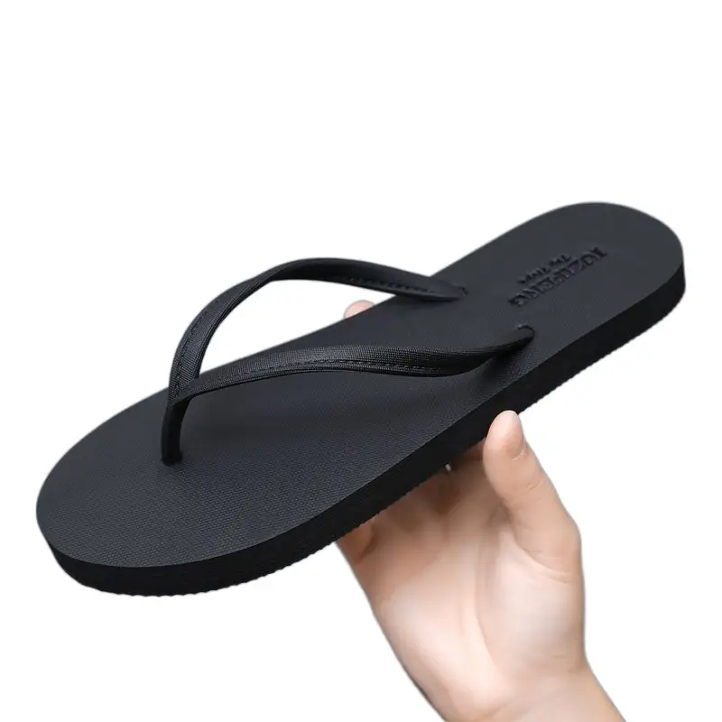 2024 Men Black Rubber Flip Flops Casual Sandals - Image 22