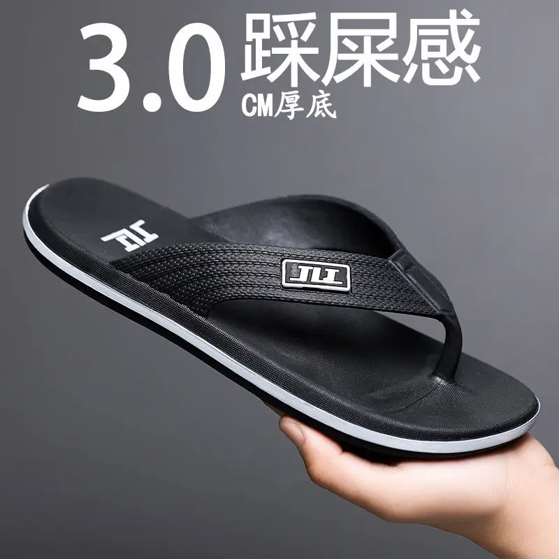 2024 Men Black Rubber Flip Flops Casual Sandals — feature 15
