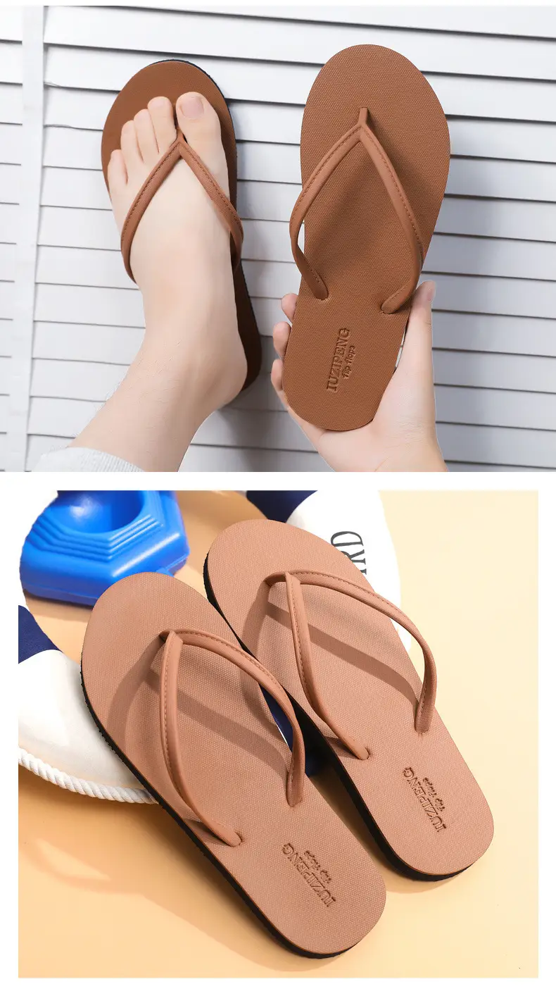 2024 Men Black Rubber Flip Flops Casual Sandals — feature 7