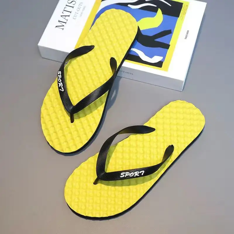 2024 Men Black Rubber Flip Flops Casual Sandals - Image 10