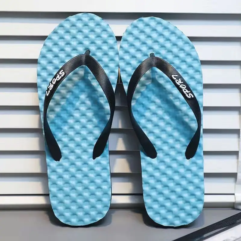 2024 Men Black Rubber Flip Flops Casual Sandals - Image 11