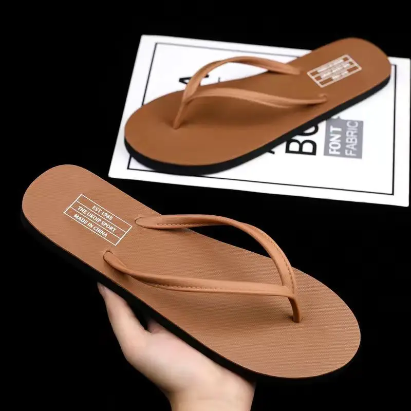 2024 Men Black Rubber Flip Flops Casual Sandals - Image 13