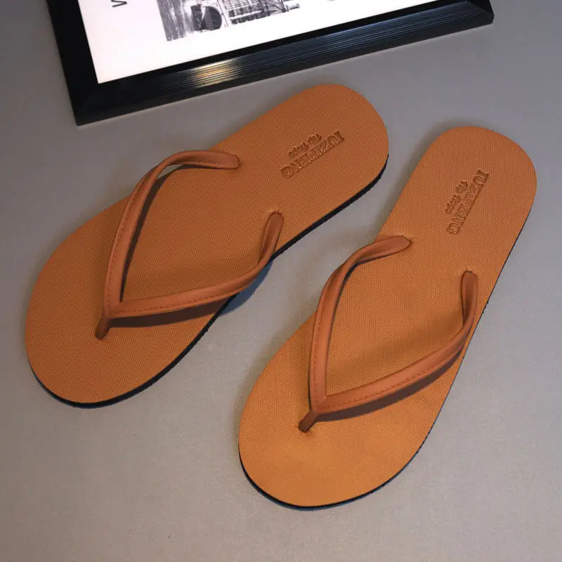 2024 Men Black Rubber Flip Flops Casual Sandals - Image 5