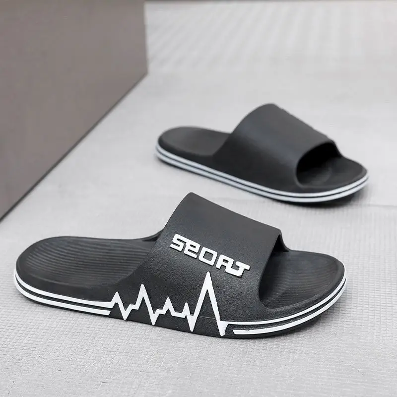2024 Men Black Rubber Flip Flops Casual Sandals - Image 7