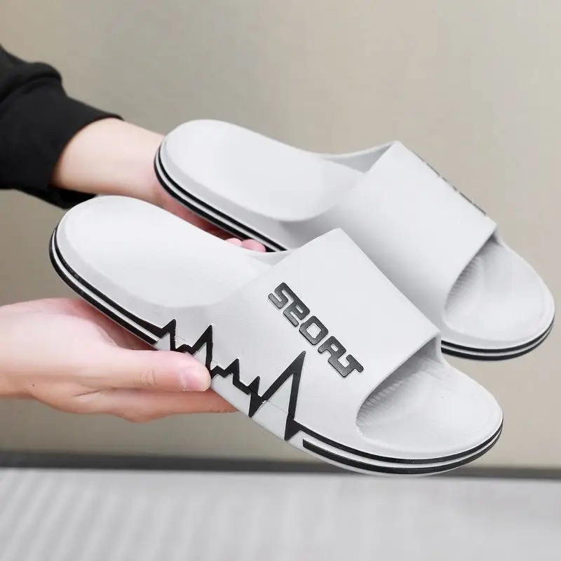 2024 Men Black Rubber Flip Flops Casual Sandals - Image 8