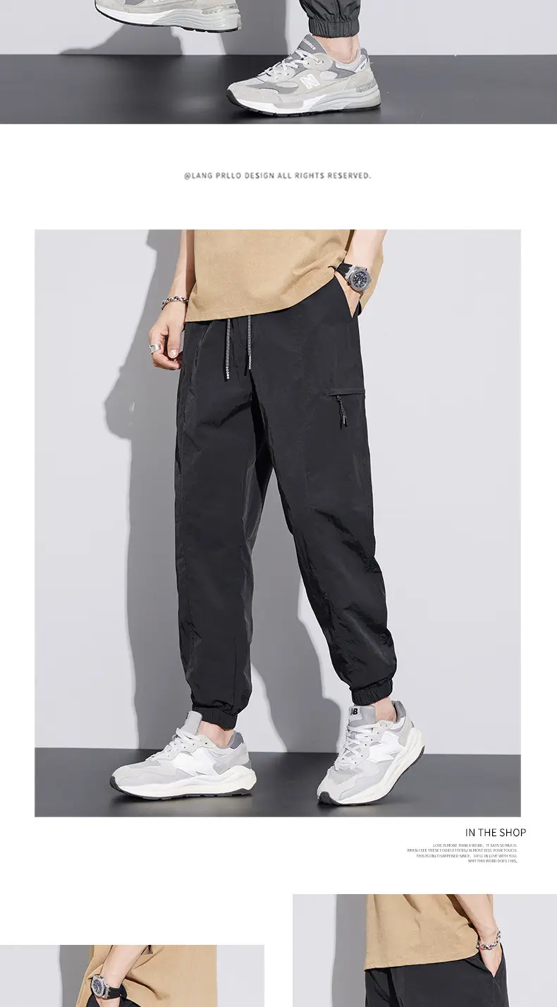 Men's Summer Thin Straight Overalls with 4 Pockets — feature 10