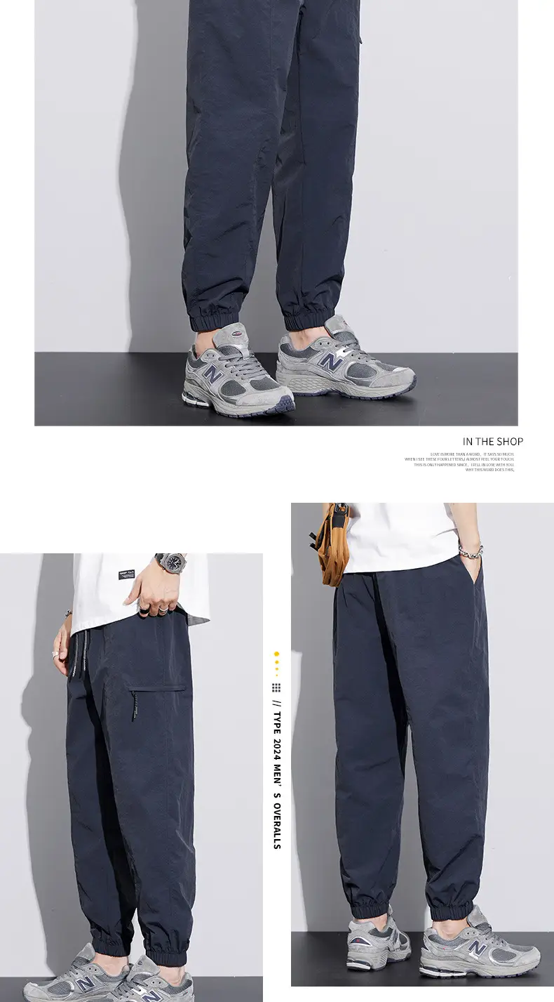 Men's Summer Thin Straight Overalls with 4 Pockets — feature 13