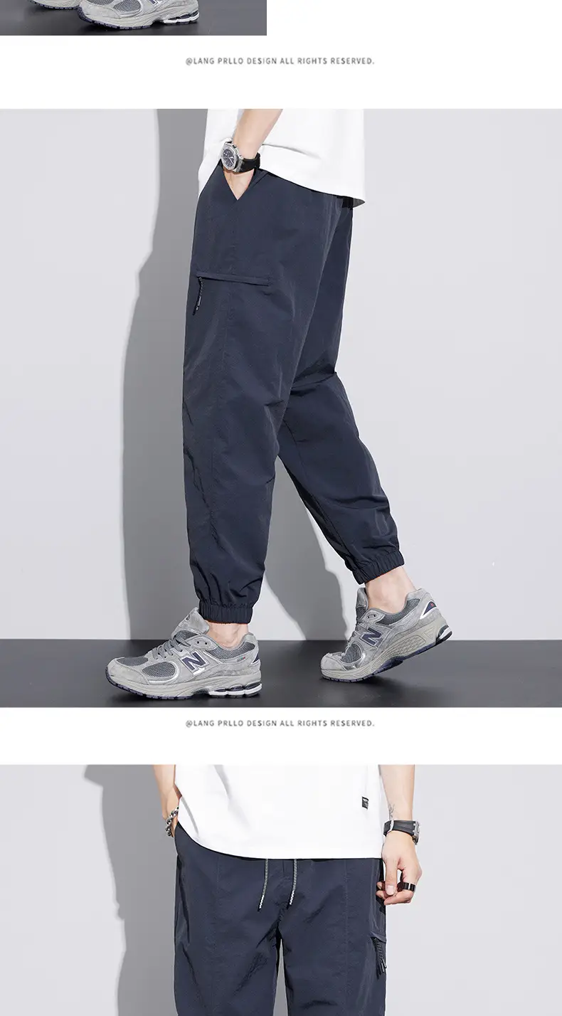 Men's Summer Thin Straight Overalls with 4 Pockets — feature 14