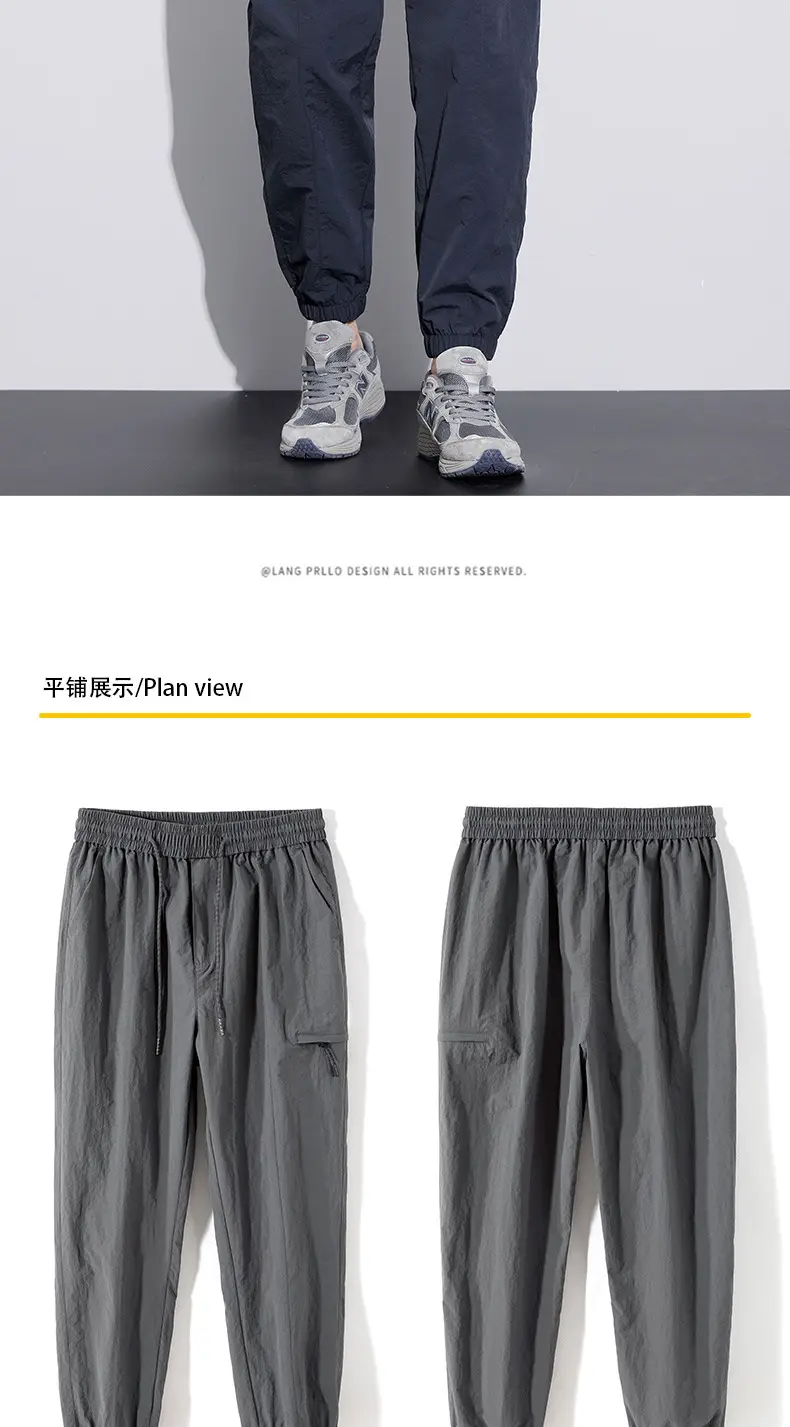 Men's Summer Thin Straight Overalls with 4 Pockets — feature 15