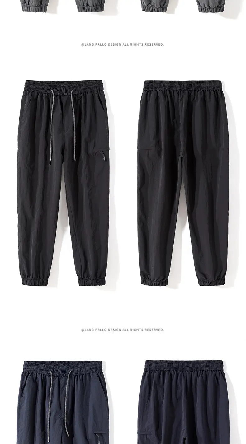 Men's Summer Thin Straight Overalls with 4 Pockets — feature 16