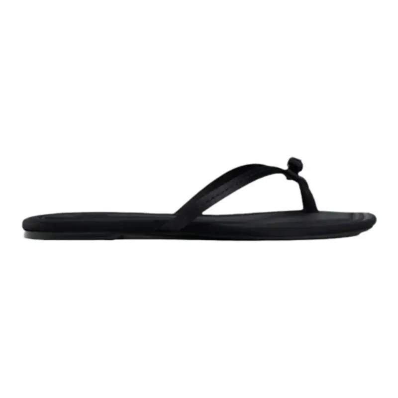 Flip-flops Women's Outwear 2024 Summer New Square Toe Beach Shoes Bow Flip-flops Flat Sandals - Image 6