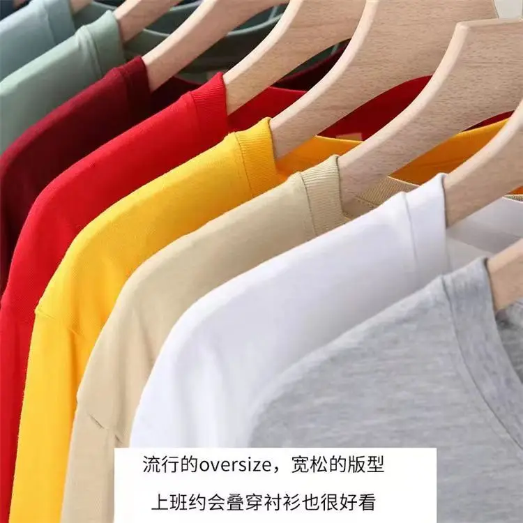 Black Long Sleeve T-Shirt Solid Color Base Layer Autumn Shirt - Image 10