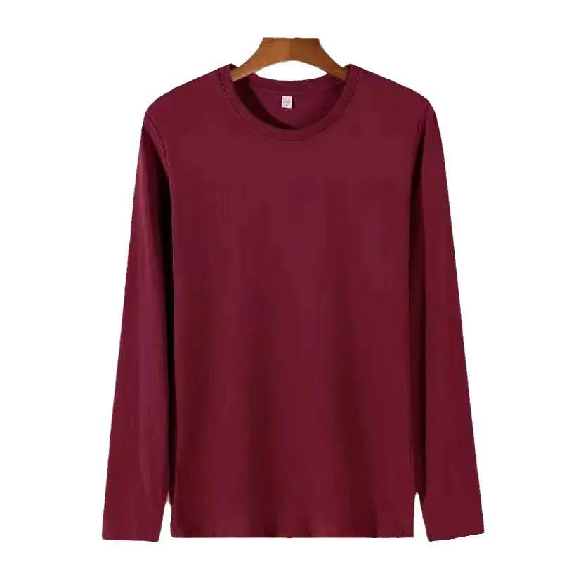 Black Long Sleeve T-Shirt Solid Color Base Layer Autumn Shirt - Image 12
