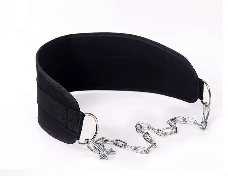 Black Weight-Bearing Fitness Belt with Iron Chain — feature 4