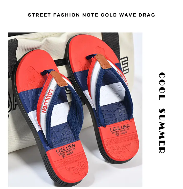 Cross-border flip-flops men's beach slippers men's summer non-slip outer wear flip-flop in stock wholesale Flip-flops — feature 12