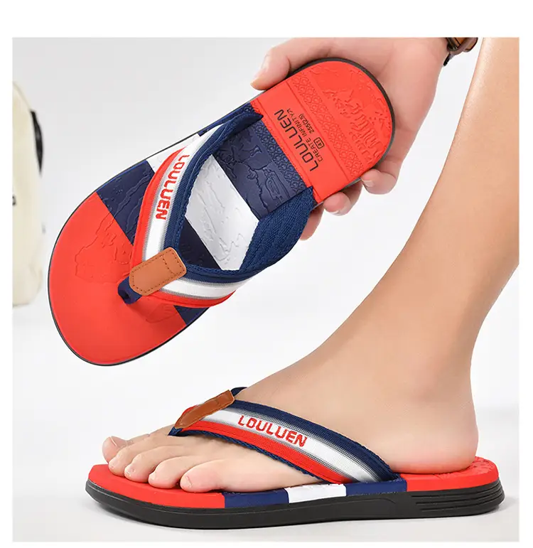 Cross-border flip-flops men's beach slippers men's summer non-slip outer wear flip-flop in stock wholesale Flip-flops — feature 13