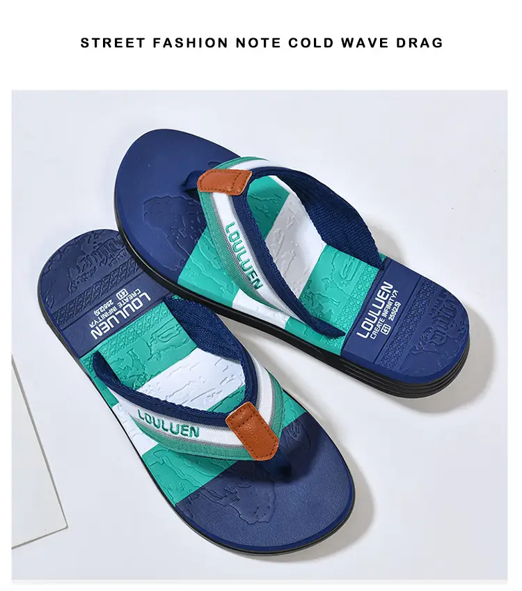 Cross-border flip-flops men's beach slippers men's summer non-slip outer wear flip-flop in stock wholesale Flip-flops — feature 14
