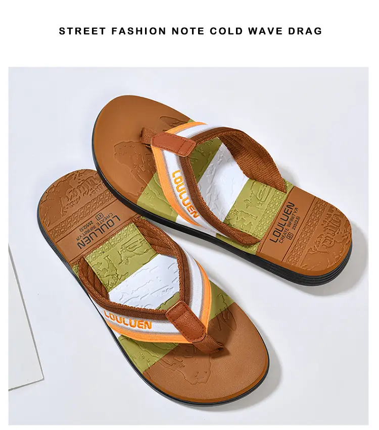 Cross-border flip-flops men's beach slippers men's summer non-slip outer wear flip-flop in stock wholesale Flip-flops — feature 17