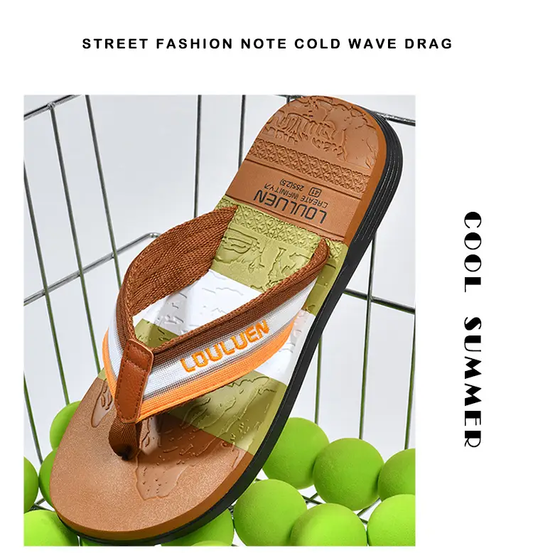 Cross-border flip-flops men's beach slippers men's summer non-slip outer wear flip-flop in stock wholesale Flip-flops — feature 18