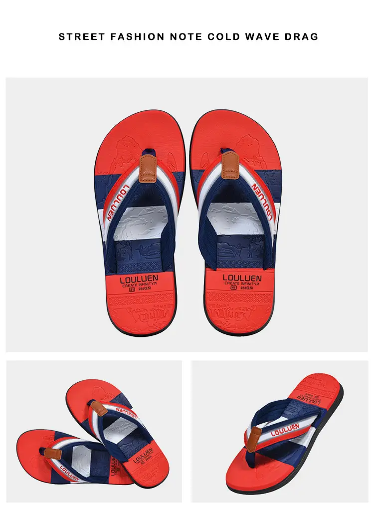Cross-border flip-flops men's beach slippers men's summer non-slip outer wear flip-flop in stock wholesale Flip-flops — feature 21