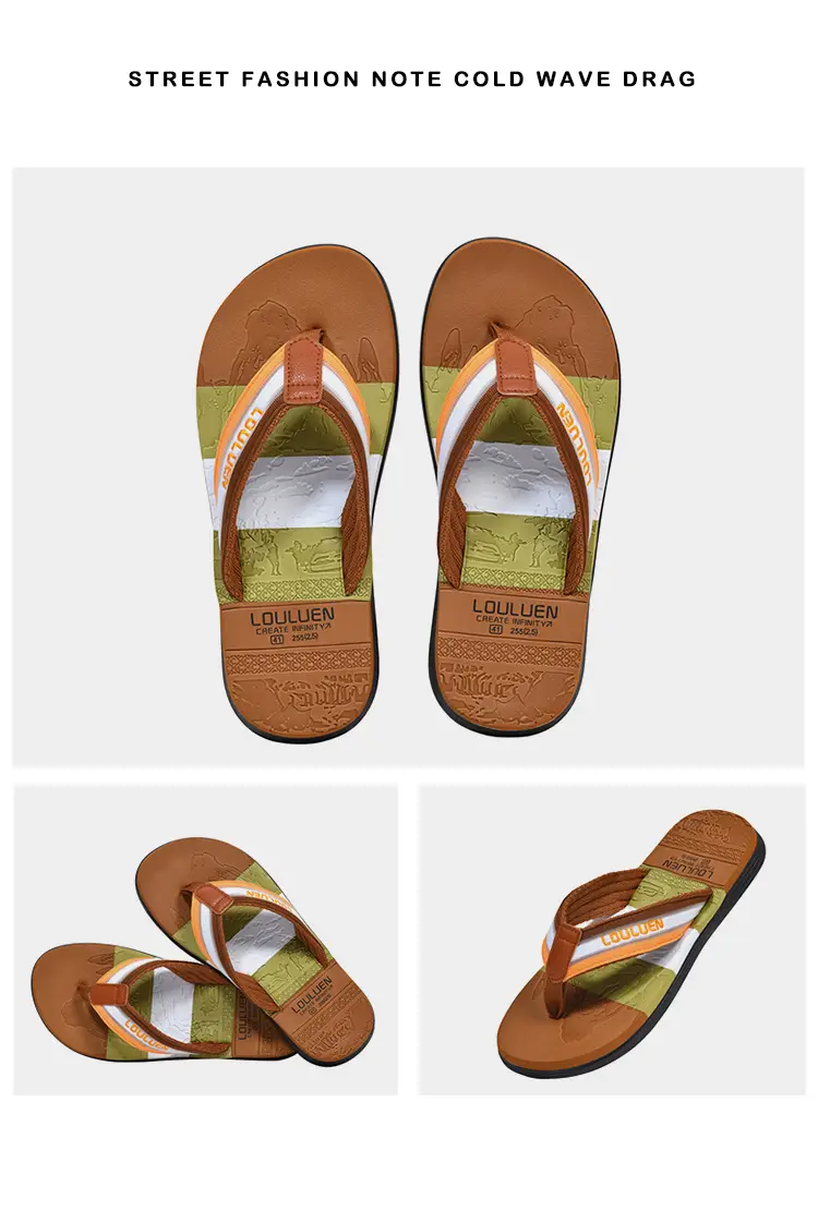 Cross-border flip-flops men's beach slippers men's summer non-slip outer wear flip-flop in stock wholesale Flip-flops — feature 23