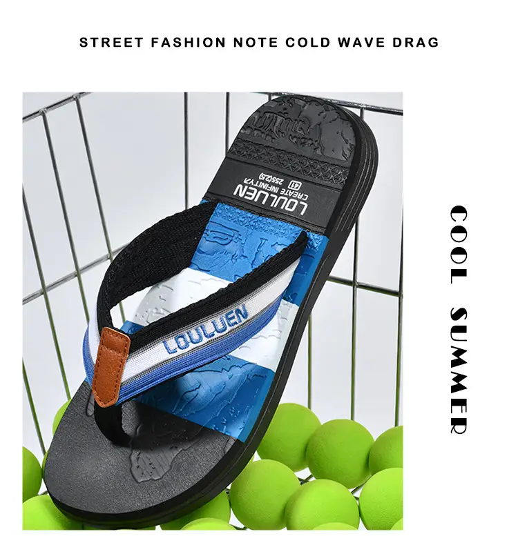 Cross-border flip-flops men's beach slippers men's summer non-slip outer wear flip-flop in stock wholesale Flip-flops — feature 9