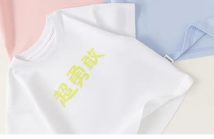 Kids Printed T-Shirts Set Pink Blue White Summer Boys — feature 5