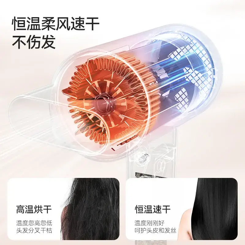 Langwei Hair Dryer 1800W Pink Negative Ion - Image 7