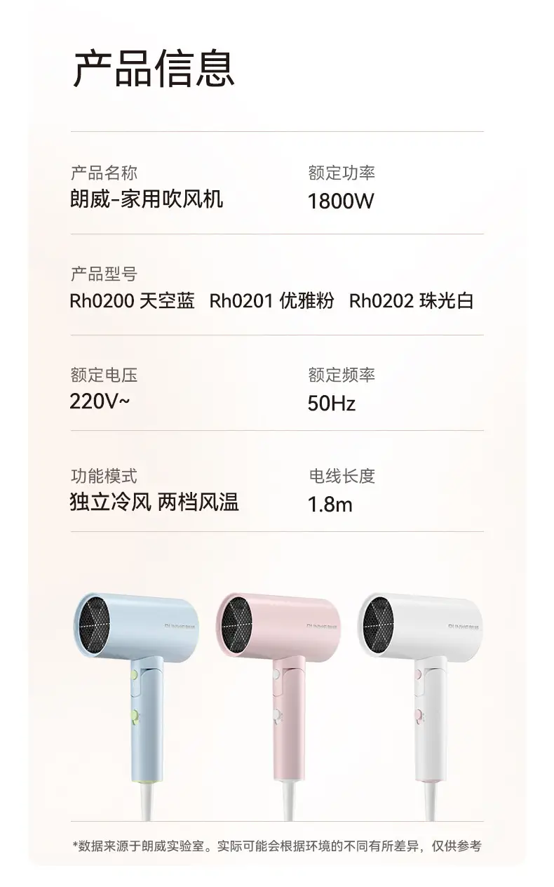 Langwei Hair Dryer 1800W Pink Negative Ion — feature 18