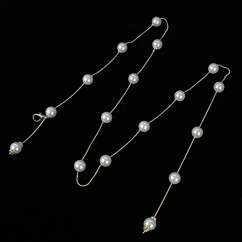 Pearl Beaded Waist Chain for Women Gold Plated - Image 4