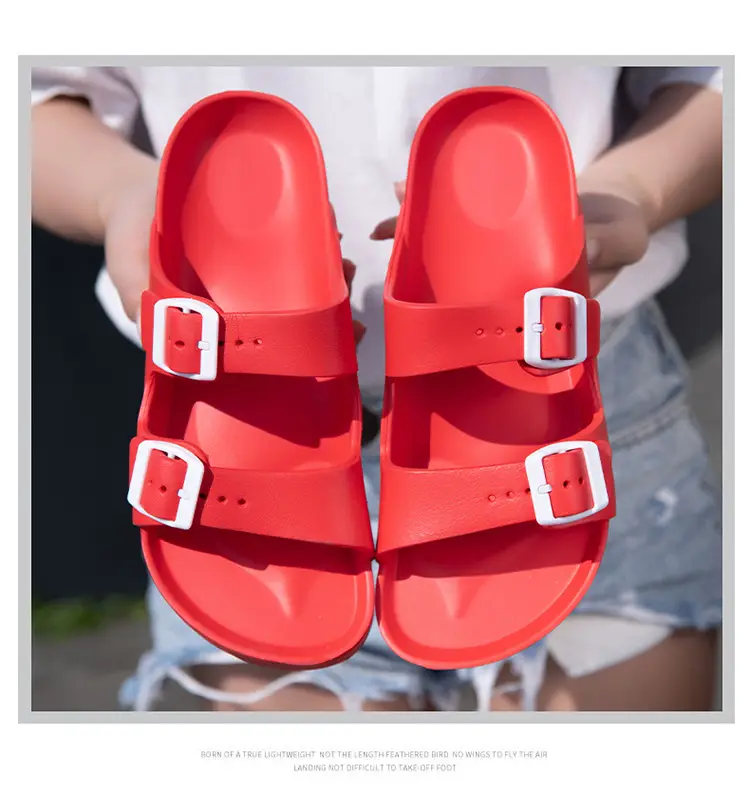 Women's Thick-Soled Slippers, Birkenstock-Style Double-Strap Height-Increasing Buckle Sandals, High-Heeled Casual Versatile Height-Increasing and Slimming Slippers — feature 13