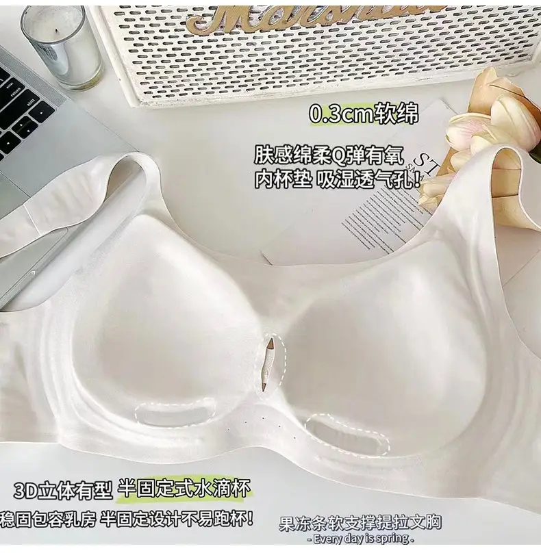 Women's Thin Underwear Summer Sandwich Soft Support Jelly Glue Anti-Sagging — feature 6