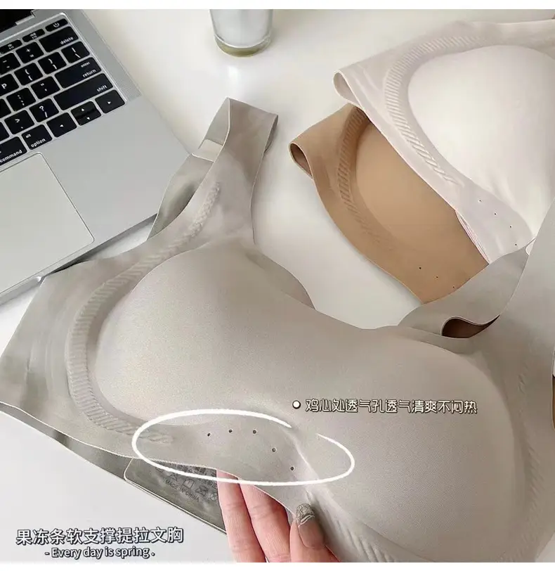 Women's Thin Underwear Summer Sandwich Soft Support Jelly Glue Anti-Sagging — feature 9