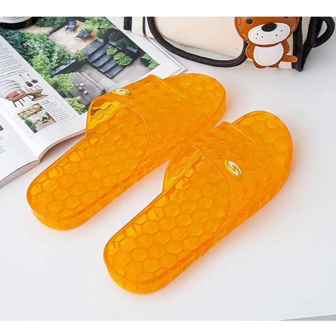Women's Red Jelly Translucent Crystal Slippers - Image 5